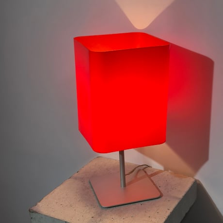 Red Cube Stand Lamp