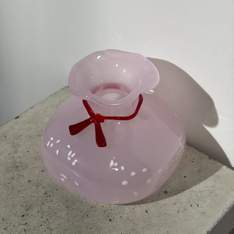 Pink Pouch Vase