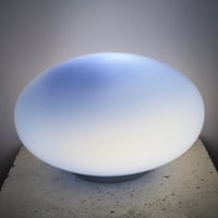 Blue Oval Glass Lamp