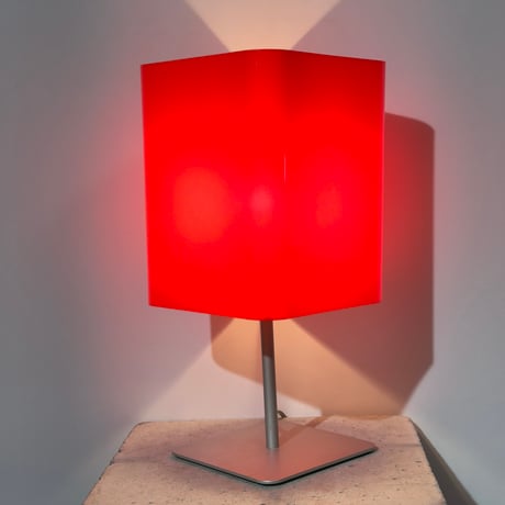 Red Cube Stand Lamp