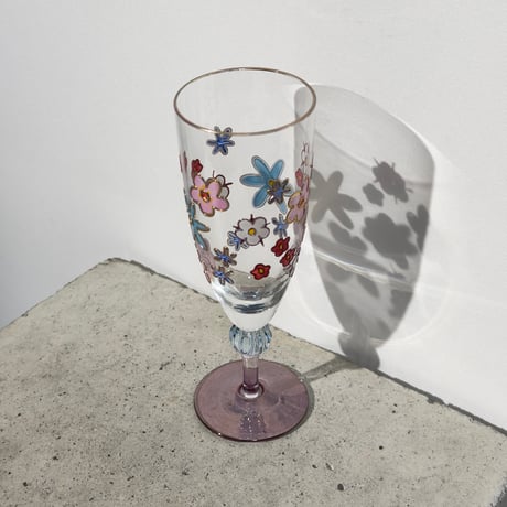 Handpaint Flower Glass