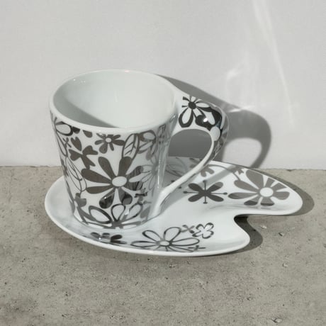 Silver Flower Cup Saucer