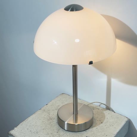 White Dome Glass Lamp