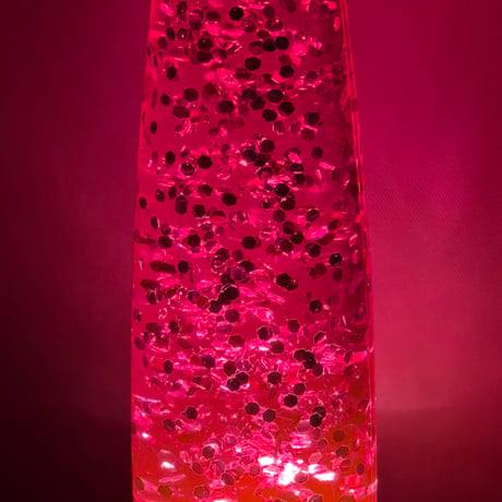 Pink Glitter Lamp