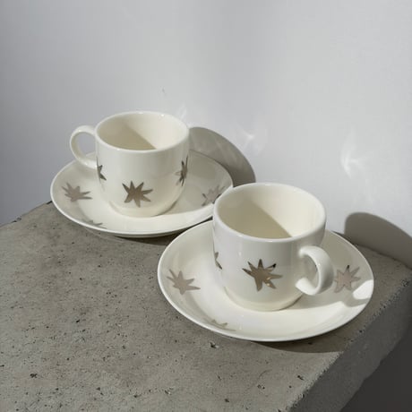 Metallic Star Cup and Saucer