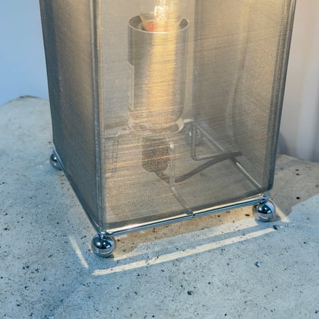Silver Cylinder Lamp