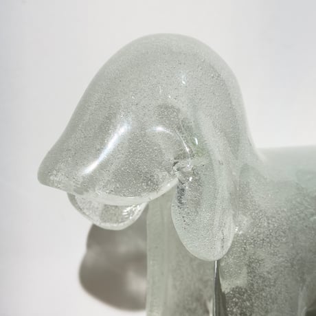 Glass Dog Lamp