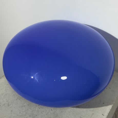 Blue Oval Glass Lamp