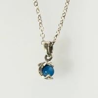 Blue Stone Dolphin Necklace