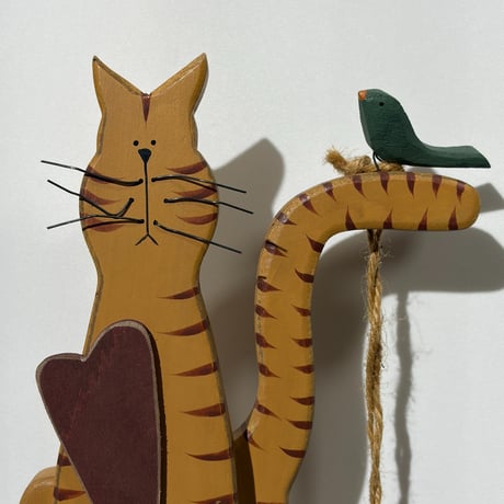Wooden Cat Objet