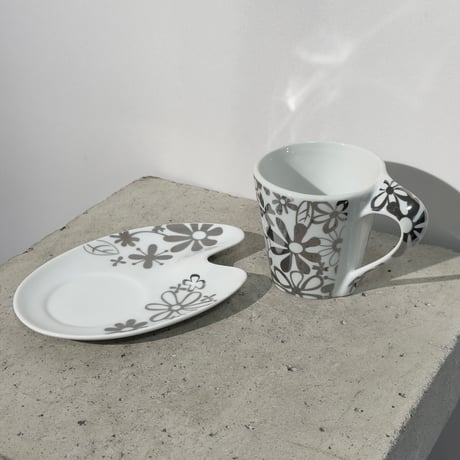 Silver Flower Cup Saucer