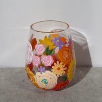 Colorful Flowers Glass