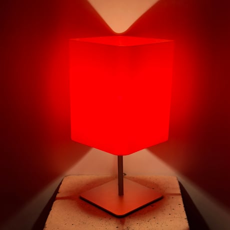 Red Cube Stand Lamp