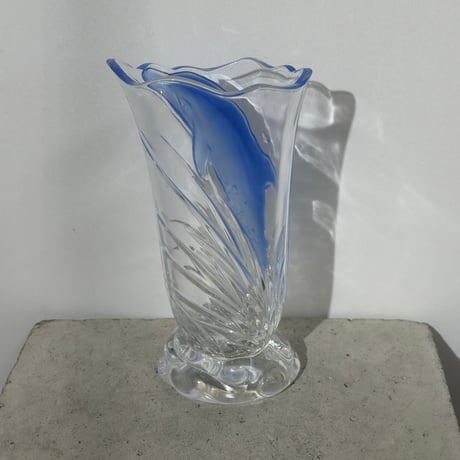 Glass Dolphin Vase