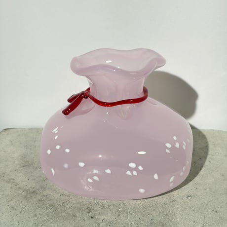 Pink Pouch Vase