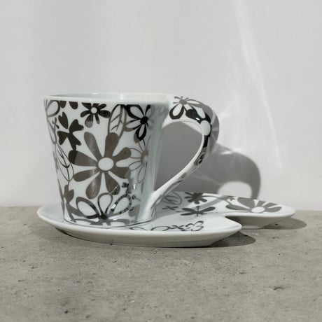 Silver Flower Cup Saucer