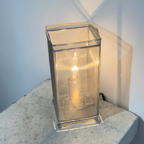 Silver Cylinder Lamp