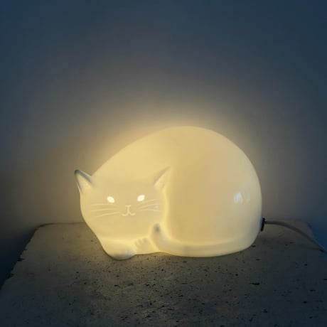 Ceramic Cat Lamp