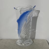 Glass Dolphin Vase