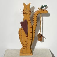 Wooden Cat Objet