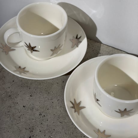 Metallic Star Cup and Saucer