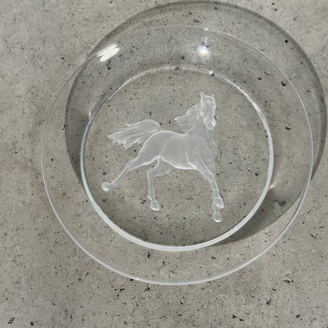 Horse Glass Plate