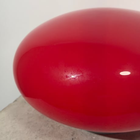Red Oval Glass Lamp