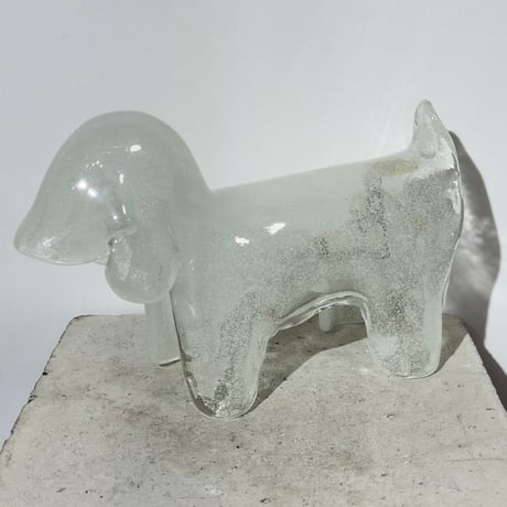 Glass Dog Lamp