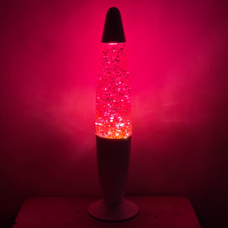 Pink Glitter Lamp