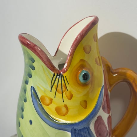 Hand Painted Fish Pitcher