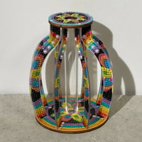 Rainbow Beaded Vase