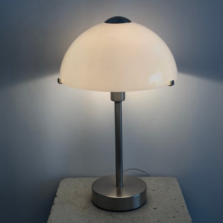 White Dome Glass Lamp