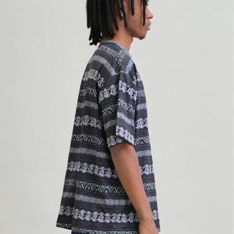 UNFRM 2WAY DRY 80s RETRO SURF BORDER T-SHIRT