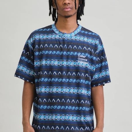 UNFRM 2WAY DRY 80s RETRO SURF BORDER T-SHIRT