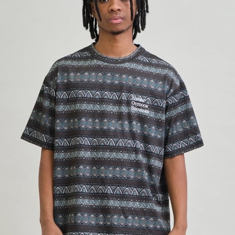 UNFRM 2WAY DRY 80s RETRO SURF BORDER T-SHIRT