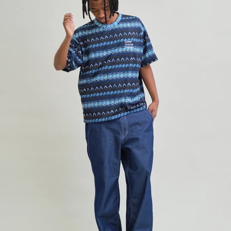 UNFRM 2WAY DRY 80s RETRO SURF BORDER T-SHIRT