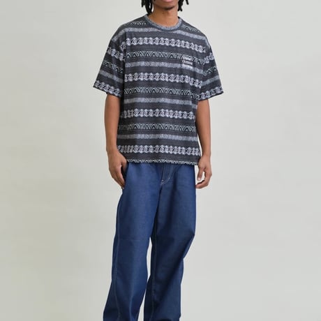 UNFRM 2WAY DRY 80s RETRO SURF BORDER T-SHIRT