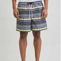 UNFRM 2WAY BAGGY SURF 80s RETRO BORDER SHORTS