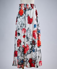 THE ONENESS FLORA Shirring Skirt-WHITE 3月末予定