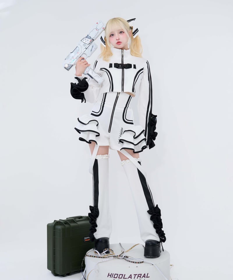 アンドロイドサイバーフリルレッグウォーマー》WHITE | HIDOLATRAL THEODOL