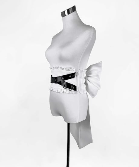 《拘束リボンコルセット帯》WHITE