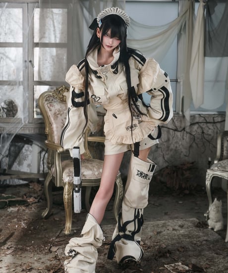 【中央町戦術工芸コラボ】タクティカルメイドエプロンIVORY