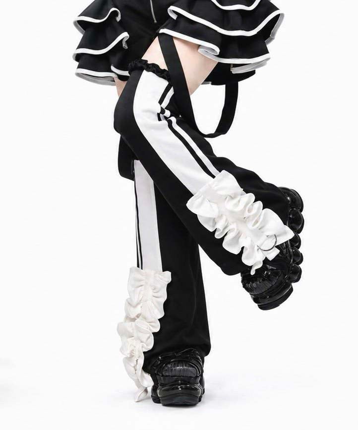 アンドロイドサイバーフリルレッグウォーマー》BLACK | HIDOLATRAL THEODOL