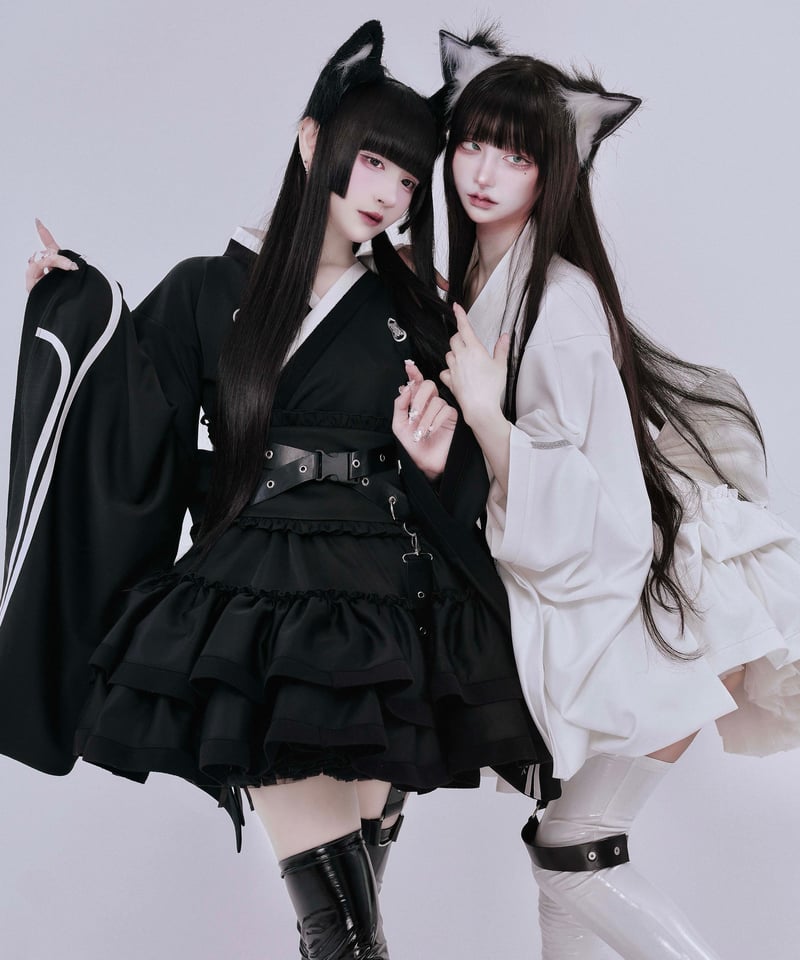 浴衣 ゴスロリ ジャージラインゴスロリ浴衣》BLACK | HIDOLATRAL THEODOL