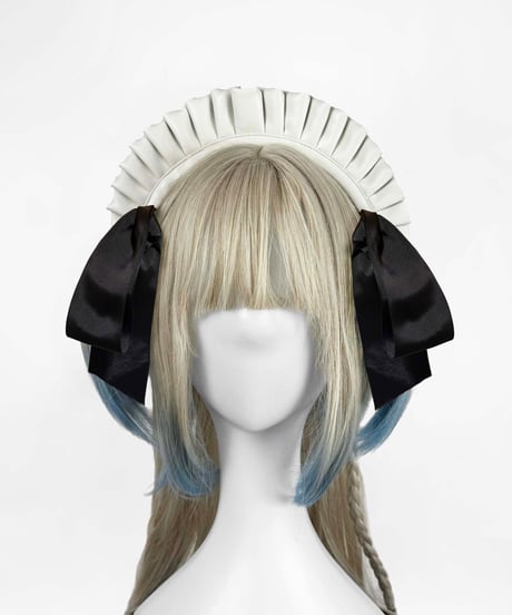 《エナメルメイドリボンカチューシャ》IVORY
