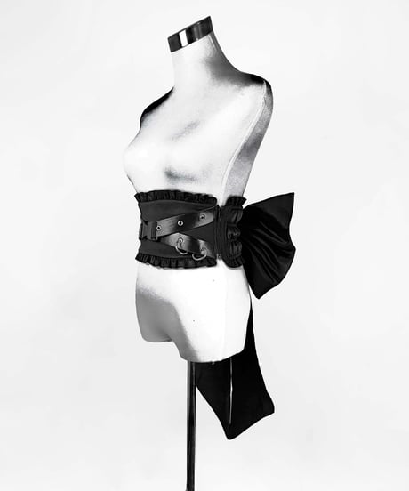 《拘束リボンコルセット帯》BLACK