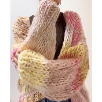 mohair voluminous  cardigan  （pinkyellow）ボリューミーカーディガン　#369