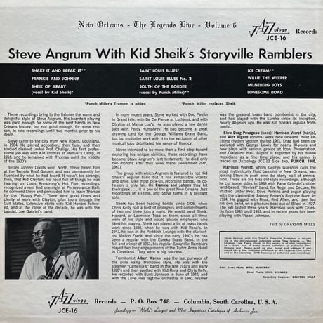 Steve Angrum, Kid Sheik Storyville Ramblers / Steve Angrum with Kid Sheik's Storyville Ramblers