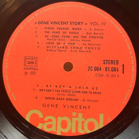Gene Vincent / Gene Vincent Story Vo.4(1960/62)