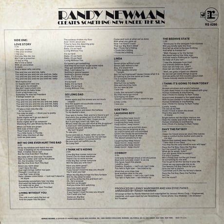 Randy Newman / Creates Something New Under The Sun